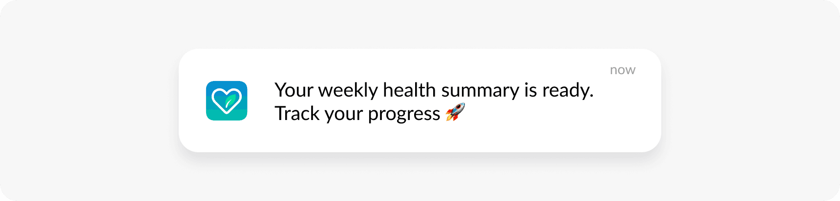 HIPAA compliant push wellness app notification example